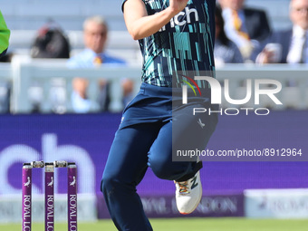 England Women's Kate Cross during Women's One Day International Series match between England Women against India Women at Lord's Cricket  Gr...