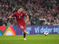 Joachim Andersen (Denmark)   controls the ball during Denmark and France at Parken,  Copenhagen, Denmark on 25 September 2022.  (
