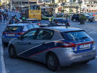 Police (Pulizija) Peugeot 308 car is seen in Saint Julian's, Malta on 24 September 2022 (