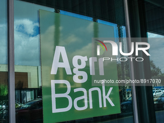 Agri Bank logo is seen in Saint Julian's, Malta on 25 September 2022 (