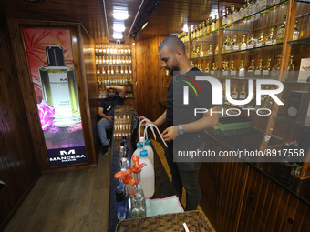 Perfume Seller, in Algiers, Algeria, on September 26, 2022 (
