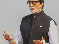 Bollywood actor Amitabh Bachchan speaks during an event in Mumbai, India on October 2, 2018. (
