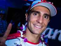 Albert Arenas Spanish motorcycle racer GASGAS Aspar Team poses for the photos during the pre-event of the OR Thailand Grand Prix 2022 on Sep...