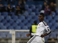 Basel's forward Breel-Donald Embolo celebrates his goal during the UEFA Europa League  football match between CF Belenenses and FC Basel at...