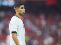 Achraf Hakimi of Morocco during the international friendly football match between Paraguay and Morocco on September 27, 2022 at Benito Villa...