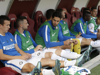The team bench Inter before the seria A match  between Torino fc and Inter fc at the Olympic Stadium of Turin on november 8, 2015 in Torino,...