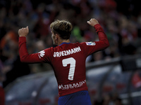 SPAIN, Madrid:Atletico de Madrid's French forward Antoine Griezmann Celebrates a goal during the Spanish League 2015/16 match between Atleti...
