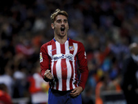 SPAIN, Madrid:Atletico de Madrid's French forward Antoine Griezmann celebrates a goal during the Spanish League 2015/16 match between Atleti...