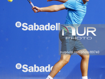 BARCELONA-SPAIN -24 April: Thiem in the  match between Giraldo and D. Thiem, for the 1/8 final of the Barcelona Open Banc Sabadell, 62 Trofe...
