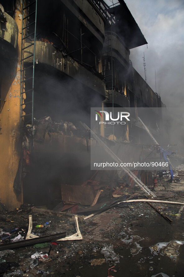 Front of the market that destroyed by fire. The Senen Market in Central Jakarta was gutted by a fire on Friday morning. The blaze broke out...