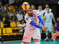 Earvin Ngapeth (Valsa Group Milano) defense the ball during the Volleyball Italian Serie A Men Superleague Championship Leo Shoes Modena vs...