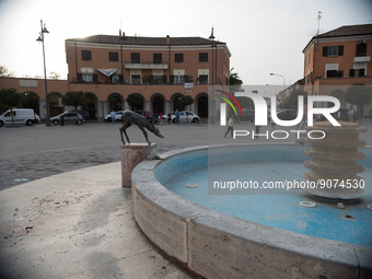 The fountain and sculptures in the monumental Piazza della Repubblica, formerly Piazza della Rivoluzione, built in a characteristic D-shape,...