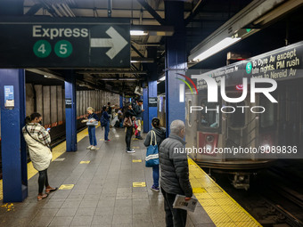 Subway station in New York, United States, on October 25, 2022. (