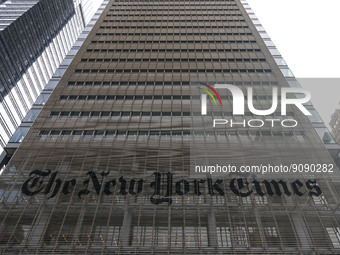 The New York Times building in New York, United States, on October 26, 2022. (