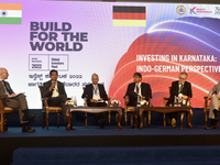 Indo-German perspective panel discussion on the Indo German perspective,  from Left to Right, Stefan Halusa (Director General at Indo-German...