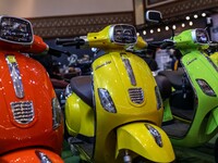 Electric motorcycles is pictured during the Indonesia Motorcycle Show Exhibition in Jakarta, Indonesia, November 3, 2022. Indonesia is now m...