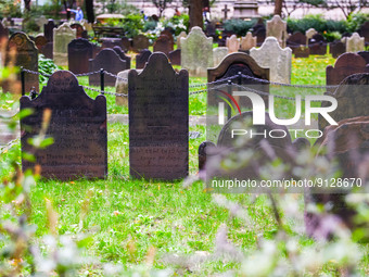 Trinity Church Cemetery at Lower Manhatta, in New York, United States, on October 23, 2022. (