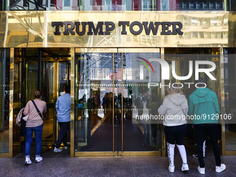 Trump Tower at 721–725 Fifth Avenue in the Midtown Manhattan, New York, United States, on October 22, 2022. (