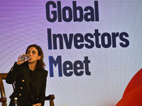 Smt. Nisaba Godrej (Chairperson, Godrej Consumer Products) attends a panel discussion on Advancing 'Towards Gender Equality' at Global Inves...