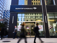 Bank of America in Downtown Chicago, Illinois, United States, on October 14, 2022. (