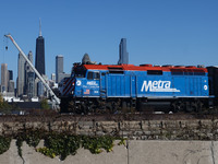 Metra train in Chicago, Illinois, United States, on October 19, 2022. (