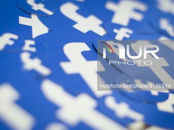 The Facebook logo is seen in this photo illustration in Warsaw, Poland on 08 November, 2022. (