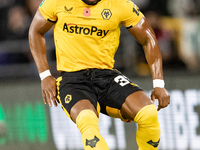 Wolvess Adama Traore during the Carabao Cup match between Wolverhampton Wanderers and Leeds United at Molineux, Wolverhampton on Wednesday 9...
