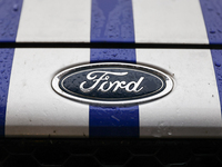 Ford emblem is seen on the car in Krakow, Poland on November 10, 2022. (