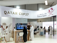Dalagates visit Qatar Pavilion area on the fourth day of the COP27 UN Climate Change Conference, held by UNFCCC in Sharm El-Sheikh Internati...