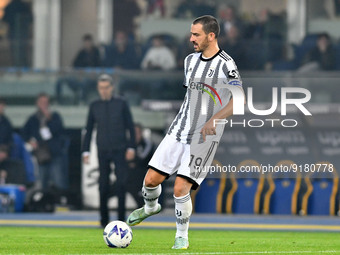 leonardo bonucci (juventus) during the italian soccer Serie A match Hellas Verona FC vs Juventus FC on November 10, 2022 at the Marcantonio...