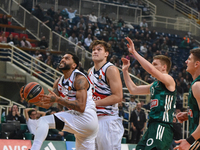 Pierria Henry, #7 of Baskonia in action during the 2022/2023 Turkish Airlines EuroLeague Regular Season Round 7 match between Panathinaikos...