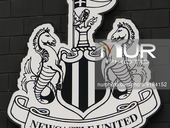 Newcastle United Logo on St James’ Park during the Premier League match between Newcastle United and Chelsea at St. James's Park, Newcastle...