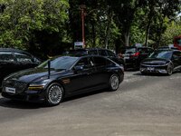 A convoy of the delegation crossing the road ahead of the G20 Summit in Nusa Dua, Bali, Indonesia, Saturday, Nov. 12, 2022. Indonesia will h...