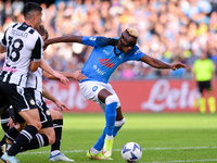 Victor Osimhen of SSC Napoli and Jaka Bijol of Udinese Calcio compete for the ball during the Serie A match between SSC Napoli and Udinese C...