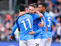 Piotr Zielinski of SSC Napoli celebrates after scoring his side second goal during the Serie A match between SSC Napoli and Udinese Calcio a...
