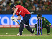 Harry Brook of England bats during the Pakistan v England Mens T20 Cricket World Cup Final match at the Melbourne Cricket Ground on November...