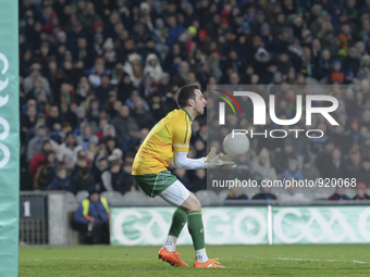 Ireland's Niall Morgan in action, during the 2015 EirGrid International Rules Test match, at the Croke Park Stadium in Dublin (Pairc An Chro...