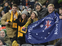 Australian supporters, during the 2015 EirGrid International Rules Test match, at the Croke Park Stadium in Dublin (Pairc An Chrocaigh) , on...