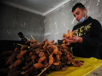 The date harvest season in Biskra, is in southern Algeria, 400 km from the Algerian capital on November 12, 2022. Algerian dates from Biskra...