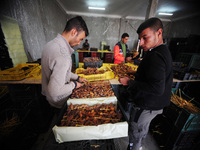 The date harvest season in Biskra, is in southern Algeria, 400 km from the Algerian capital on November 12, 2022. Algerian dates from Biskra...