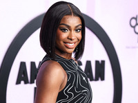 Coco Jones arrives at the 2022 American Music Awards (50th Annual American Music Awards) held at Microsoft Theater at L.A. Live on November...