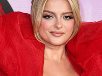 Bebe Rexha (Bleta Rexha) wearing a Buerlangma dress and gloves by Atelier Biser arrives at the 2022 American Music Awards (50th Annual Ameri...