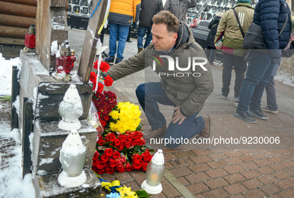 KYIV, UKRAINE - NOVEMBER 21, 2022 - Director of the National Memorial to the Heavenly Hundred Heroes and the Revolution of Dignity Museum Ih...