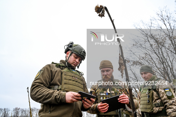 ZAPORIZHZHIA REGION, UKRAINE - NOVEMBER 16, 2022 - Soldiers of the Melitopol Territorial Defense Battalion Mortar Battery which has been def...