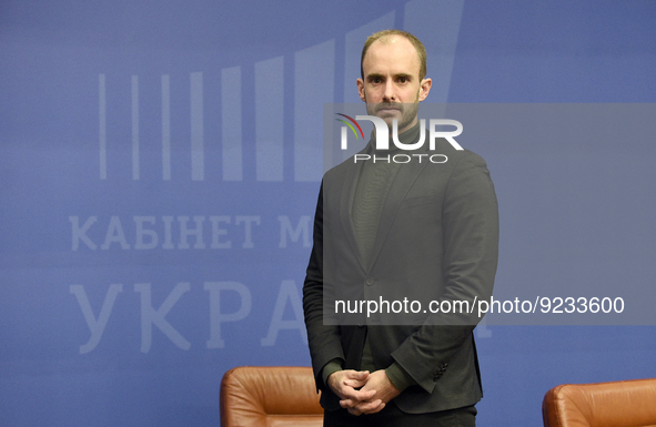 KYIV, UKRAINE - NOVEMBER 21, 2022 - State Secretary for Digitalization and Telecommunications of the Ministry of Finance of Austria Florian...