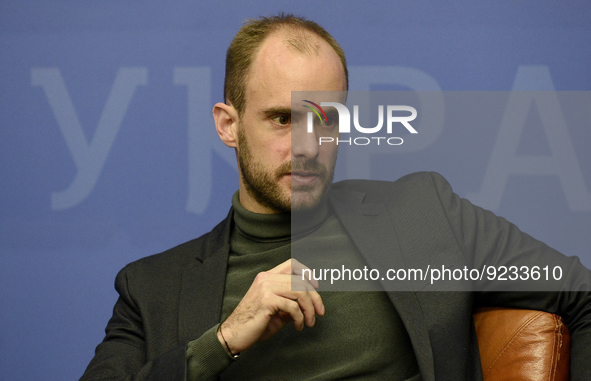 KYIV, UKRAINE - NOVEMBER 21, 2022 - State Secretary for Digitalization and Telecommunications of the Ministry of Finance of Austria Florian...