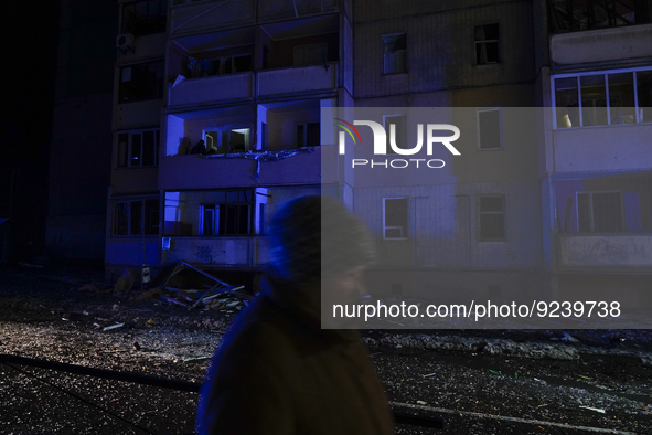 Consequences of the shelling of a residential building in the city of Vyshhorod, Kyiv region, November 23, 2022 