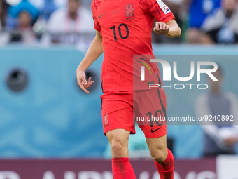 Jaesung Lee  during the World Cup match between Uruguay v Korea Republic in Doha, Qatar, on November 24, 2022. (