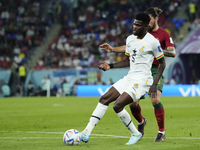 Thomas Partey Defensive Midfield of Ghana and Arsenal FC in action during the FIFA World Cup Qatar 2022 Group H match between Portugal and G...