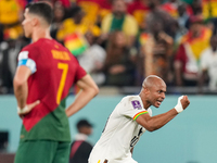 (10) AYEW Andre of Ghana team celebrate after score first goal during FIFA World Cup Qatar 2022  Group H football match between Portugal and...